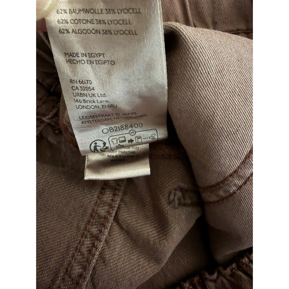 NWT Anthropologie Pilcro Tie Waist Wide Leg Pants L Tall Cocoa - Picture 5 of 11
